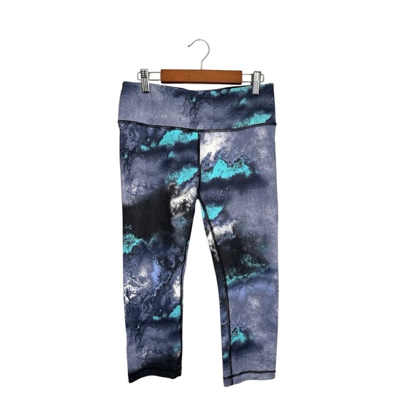 Lululemon Wunder Under Crop Pants‎ Denim Luon Milky Way Size 6 - Picture 1 of 6